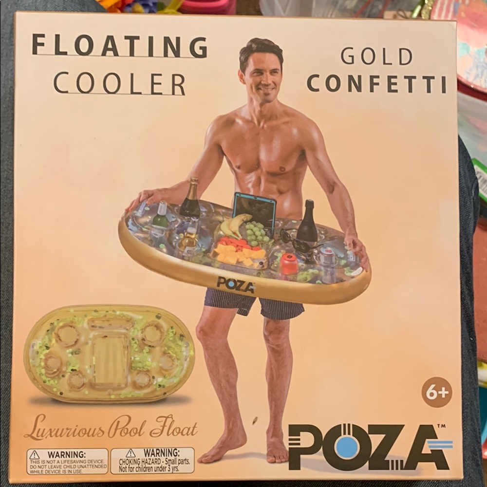 Gold Confetti Floating Cooler